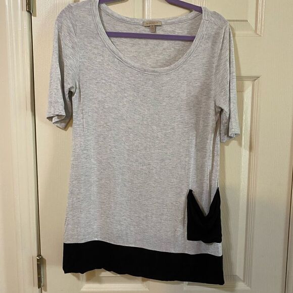 Anthropologie Bordeaux grey & black soft t… - Picture 1 of 6